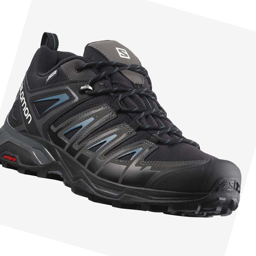 Salomon X ULTRA PIONEER CLIMASALOMON™ WATERPROOF Erkek Yürüyüş Ayakkabısı Siyah | TR 3556KOR